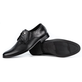 Olivier Men's elegant leather shoes 302T3 black 3
