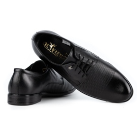 Olivier Men's elegant leather shoes 302T3 black 4