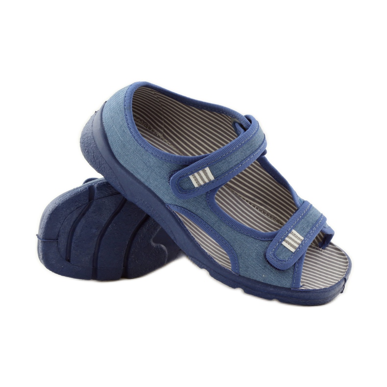 Sandals, slippers Befado 113y010 blue 3