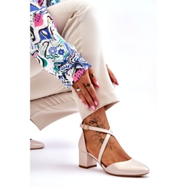 Sergio Leone High Heel Pumps SK824 Pearl Beige 4 Sergio Leone High Heel Pumps SK824 Pearl Beige 4