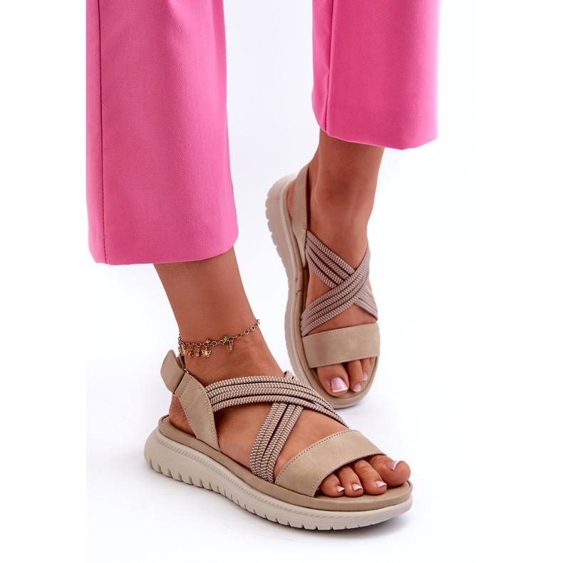 Evento Light women's comfortable beige sandals 2