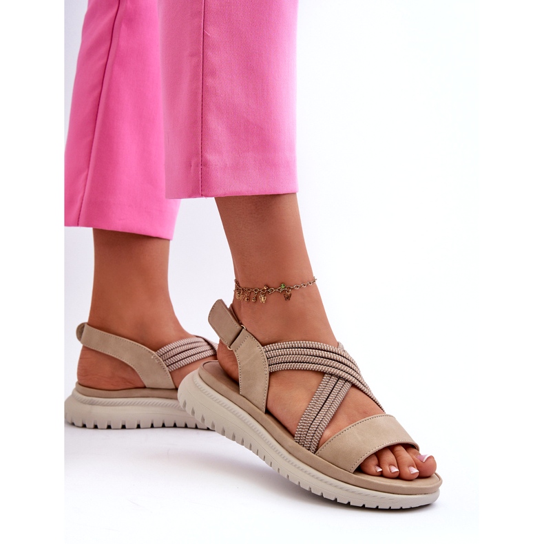 Evento Light women's comfortable beige sandals 3