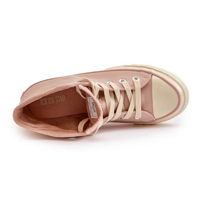 Women's Insulated Sneakers Made of Eco Leather Pink Big Star OO274933 2