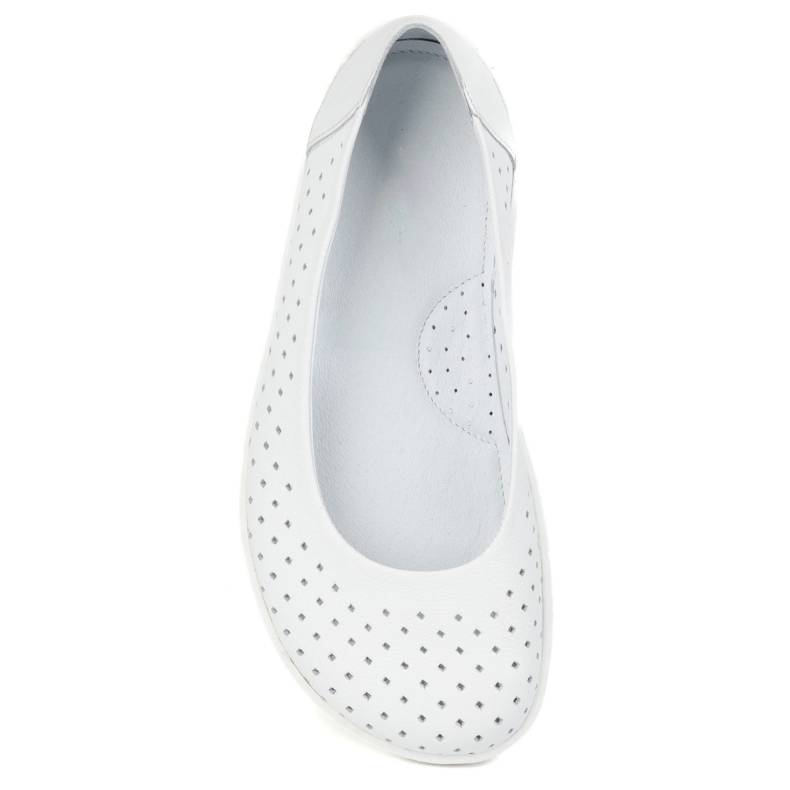 Olivier Women's barefoot minimalist slip -on openwork 1771pol white 1