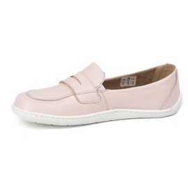Olivier Barefoot elegant women's minimalist leather loafers 1280 powder pink 1