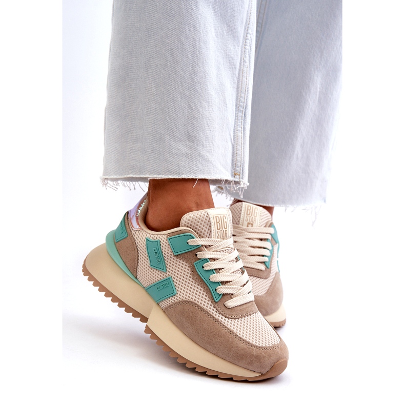 Women's sports sneakers big star nn274973 beige 3