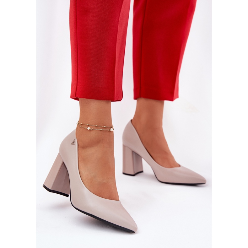 Elegant pumps on the Vinceza 62220 pillar gray grey 2