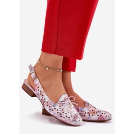 Jezzi Openwork ballerinas with an open multicolor heel multicolored 1