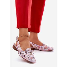 Jezzi Openwork ballerinas with an open multicolor heel multicolored 2