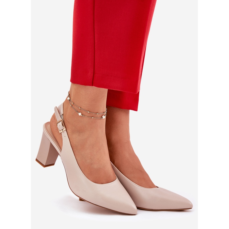 Comfortable pumps on the Sergio Leone SK162 post beige 1