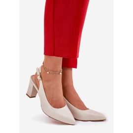 Comfortable pumps on the Sergio Leone SK162 Pearl post beige 1