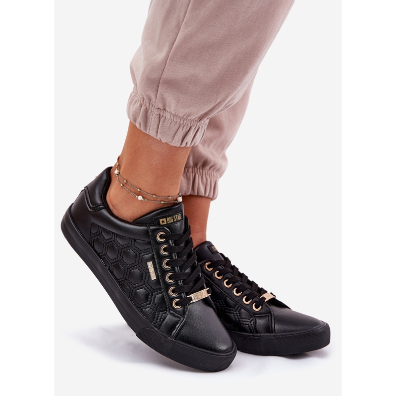 Women's sneakers with eco leather big star rr274323 black 1 Women's sneakers with eco leather big star rr274323 black 1