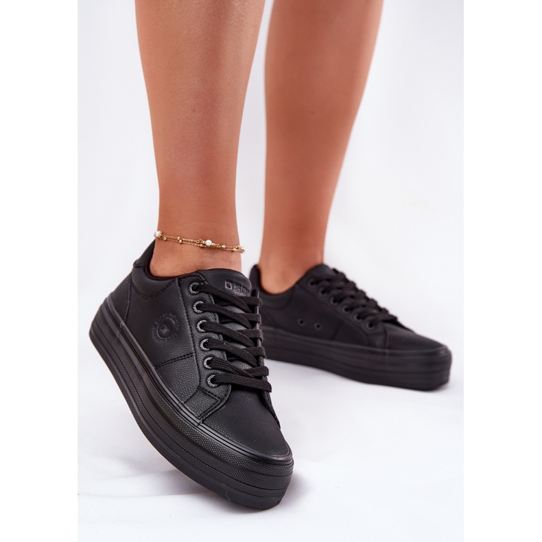 Eco leather women's sneakers on the platform Big Star RR274299 black 2 Eco leather women's sneakers on the platform Big Star RR274299 black 2