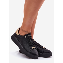Women's sneakers with eco leather big star rr274257 black 1