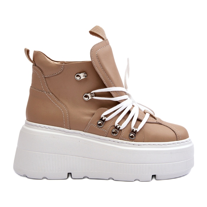 Zazoo 3416 Leather Women's Sports Shoes, Beige 3 Zazoo 3416 Leather Women's Sports Shoes, Beige 3