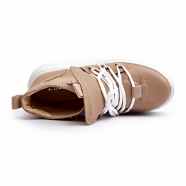 Zazoo 3416 Leather Women's Sports Shoes, Beige 4 Zazoo 3416 Leather Women's Sports Shoes, Beige 4