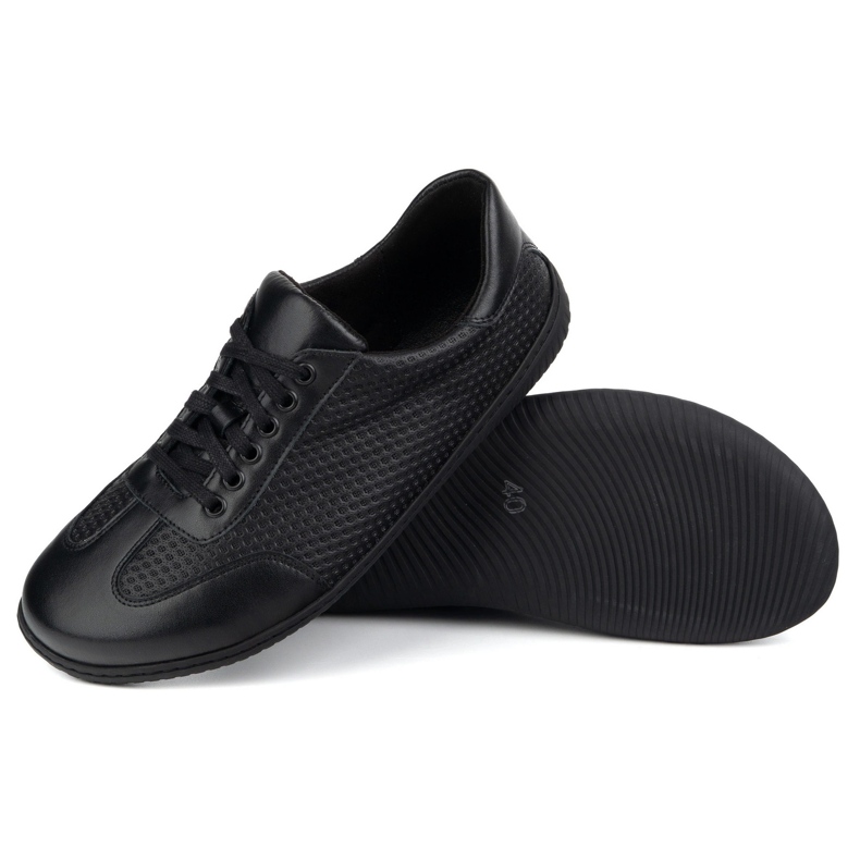 WASAK Barefoot men's minimalist leather shoes 0742WK black pressed on the black bottom 2 WASAK Barefoot men's minimalist leather shoes 0742WK black pressed on the black bottom 2