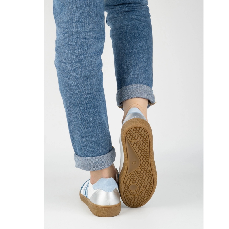 Women's leather sneakers olivier n1234s2 white 2