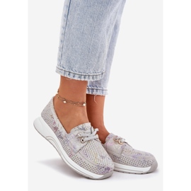 Suede shoes made of natural leather on the Artiker 56C2104 gray platform grey 1