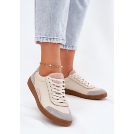 Women's leather sneakers zazoo n1220 beige 2 Women's leather sneakers zazoo n1220 beige 2