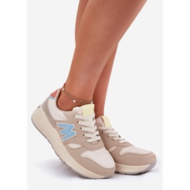 Evento Women's Platform Sneakers, Beige 1