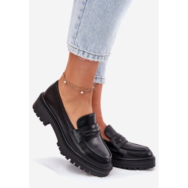 Evento Classic women's loafers with eco leather black 1 Evento Classic women's loafers with eco leather black 1