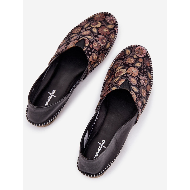 Leather patterned ballerinas Maciejka T1929-71 black 2