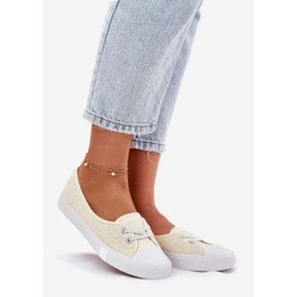 Sneakers women's sneakers with embroidery Lee Cooper LCW-25-31-3445L beige 1
