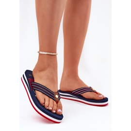 Women's flip -flops flip -flops on wedge big star rr274a126 navy blue 2 Women's flip -flops flip -flops on wedge big star rr274a126 navy blue 2