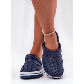 Evento Light foam women's navy blue slippers 2