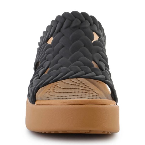 Crocs Brooklyn Woven Slide Heel 209979-001 flip-flops black 2