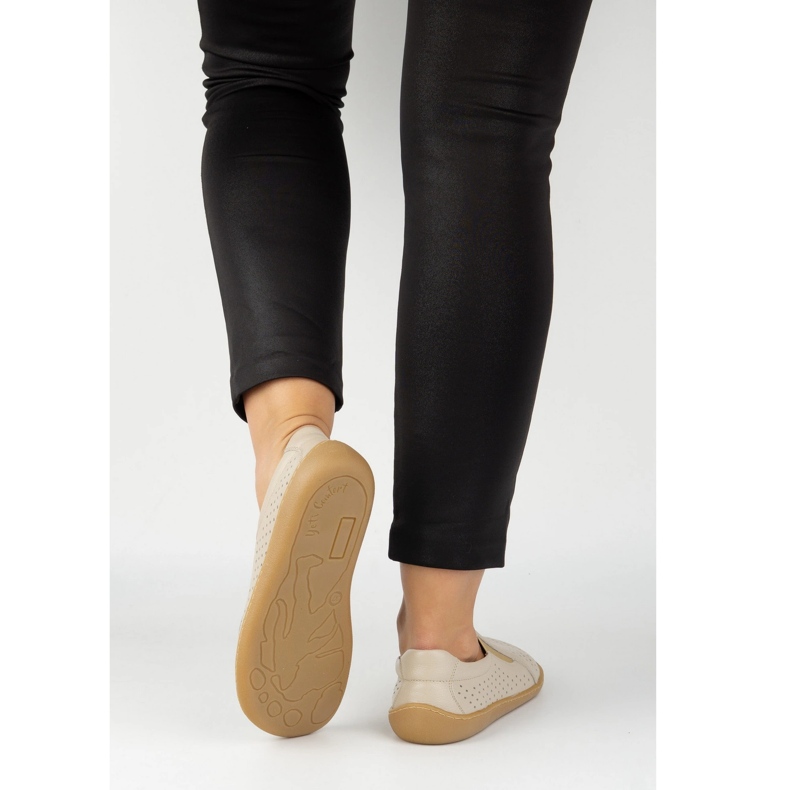 Olivier Women's barefoot minimalist openwork sliding 1308pol beige 1