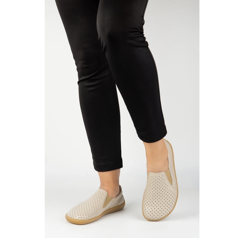 Olivier Women's barefoot minimalist openwork sliding 1308pol beige 2