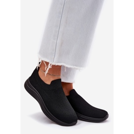 Fabric Slip-on Sports Shoes Women Black 1