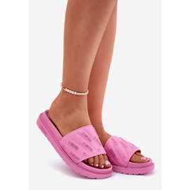Women's slippers on the platform Big Star RR274A541 pink 1