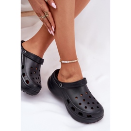 Women's foam flip flops on the massive sole Big Star RR274A118 black 7