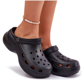 Women's foam flip flops on the massive sole Big Star RR274A118 black 9