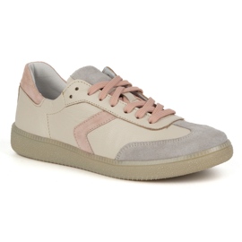 Women's leather sneakers olivier n1091 beige 1 Women's leather sneakers olivier n1091 beige 1