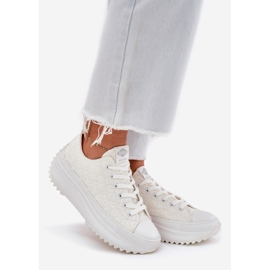 Women's sneakers with embroidery on the platform Lee Cooper LCW-25-31-3465L white 1
