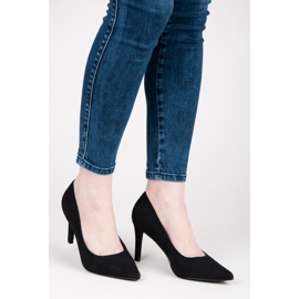 Suede heels vices black 1