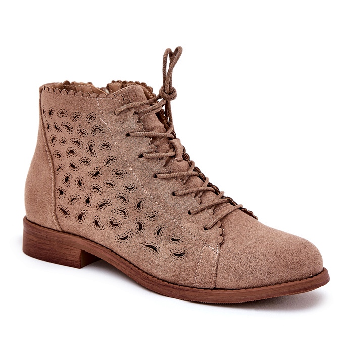 S.Barski Low boots with an openwork pattern S. Barski HY51-185 beige 3