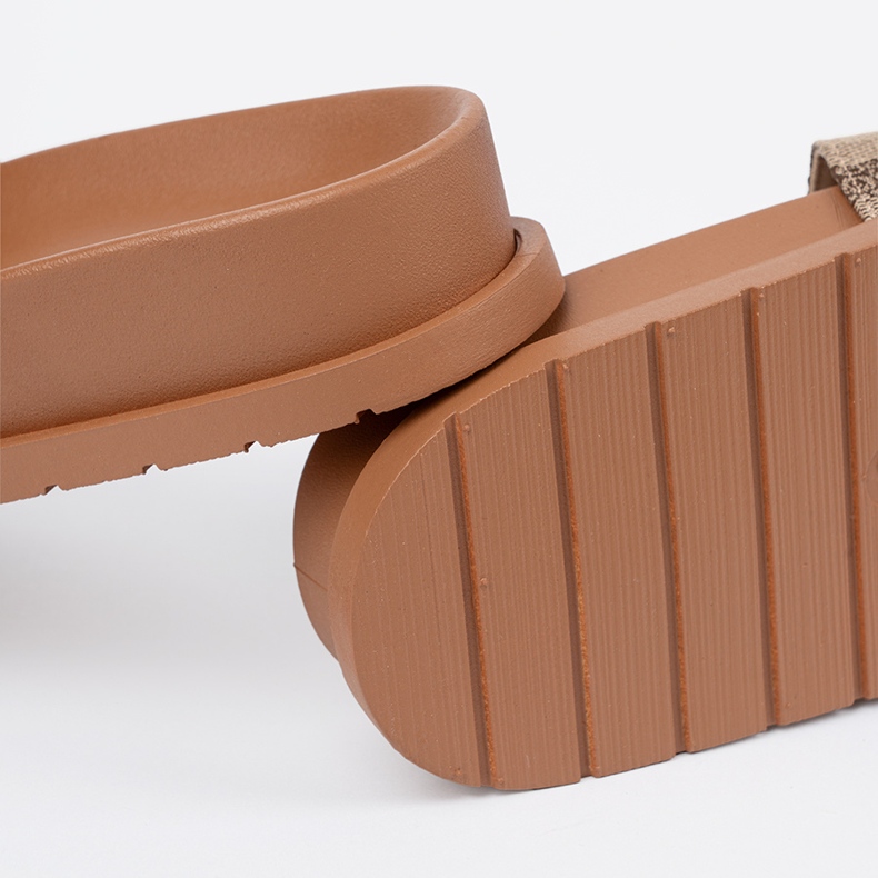 Seastar Brown flip -flops with decoration 1