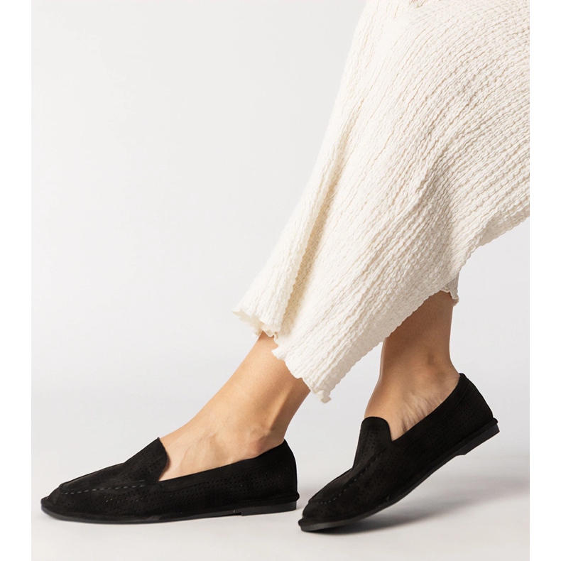 Black openwork loafers from Ekozamsz 2