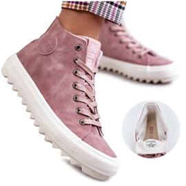 Women's Big Star Sneakers High Insulated Pink EE274113 4