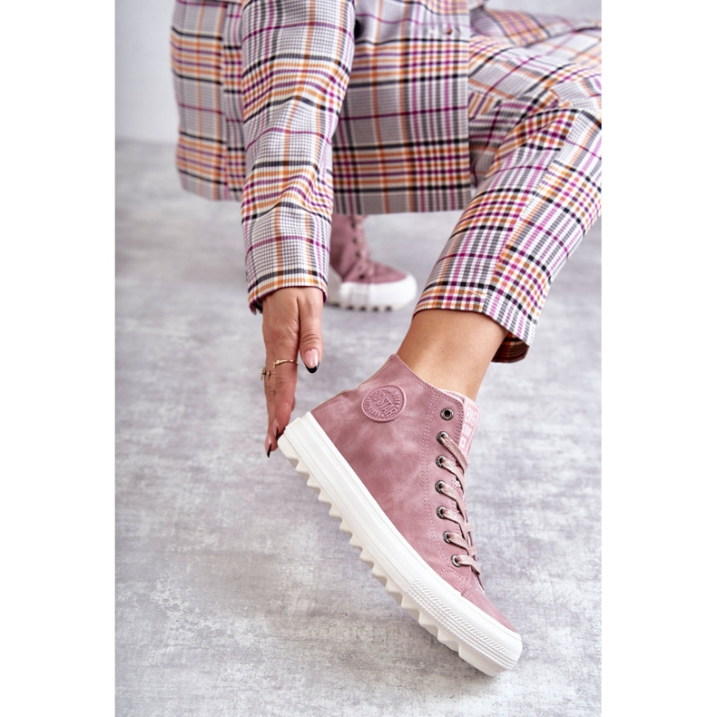 Women's Big Star Sneakers High Insulated Pink EE274113 1