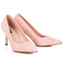 Suede heels vices pink 1