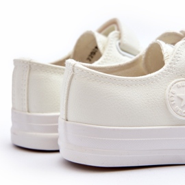 News Leather Children's Sneakers with Velcro, White 2