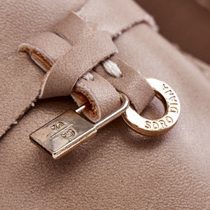 Women's gray leather insert loafers beige 2