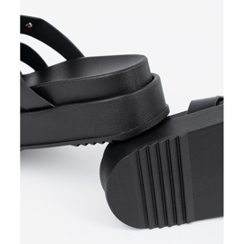 Seastar Women's black platform flip-flops 2