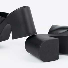 Seastar Black high heel mules 1 Seastar Black high heel mules 1